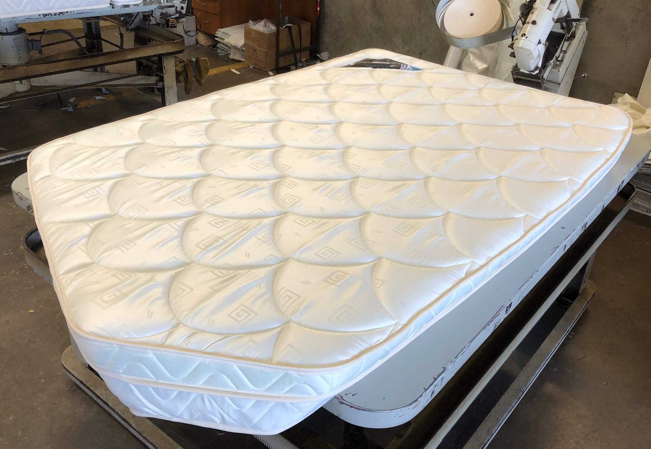 custom bed with 2 full mattresses